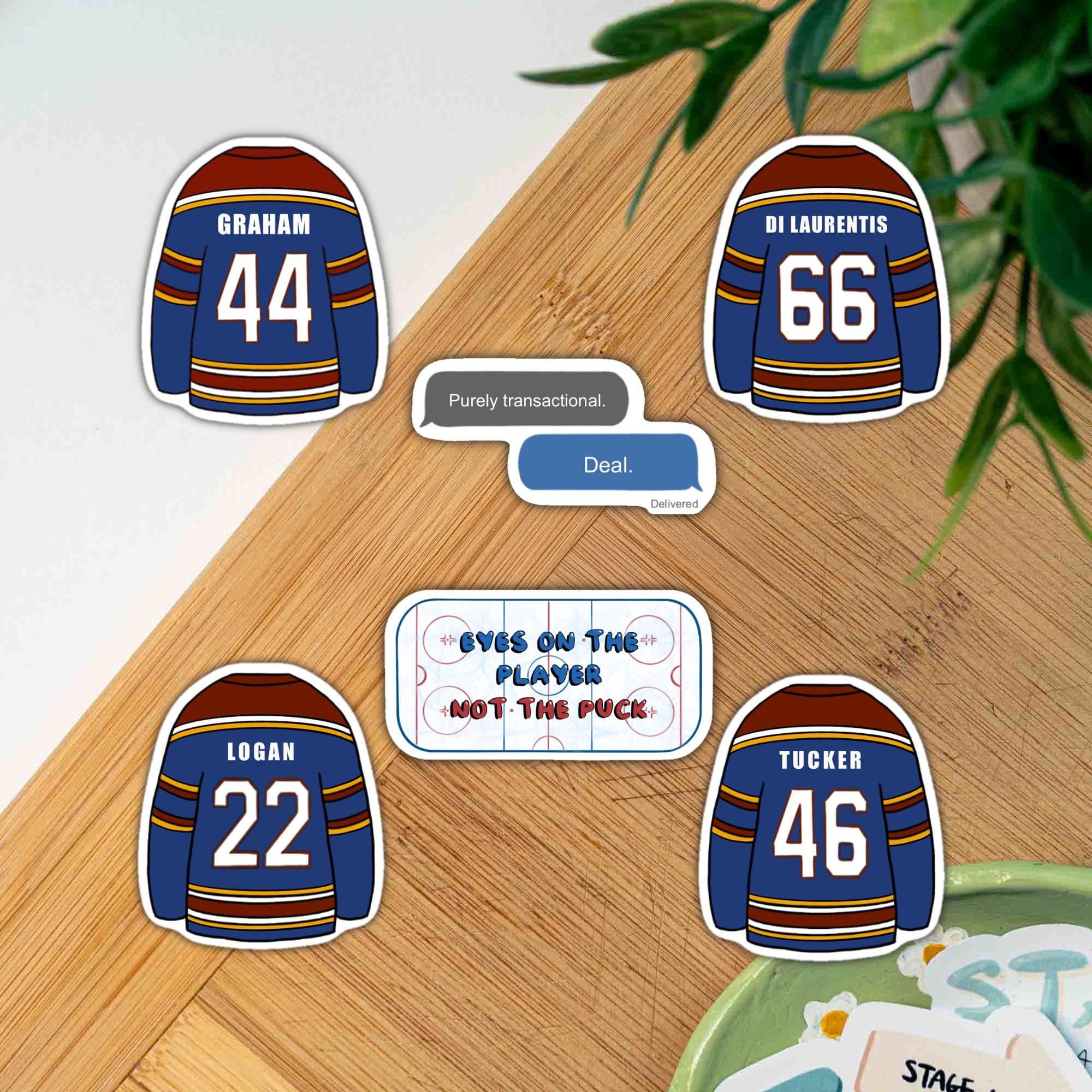 College Hockey Romance Bookish Sticker Pack